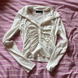 Urban outfitters white long sleeve button up